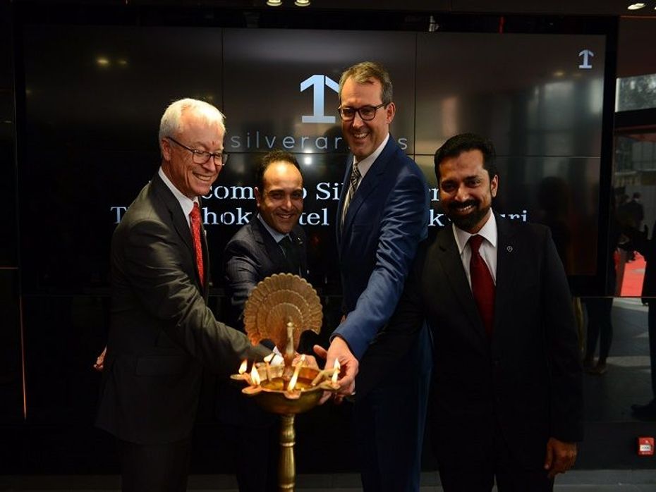 Mercedes-Benz India MD and CEO, Roland Folger with head of sales and marketing at Mercedes-Benz Michael Jopp, and CEO of Silver Arrows Tushar Kumar
