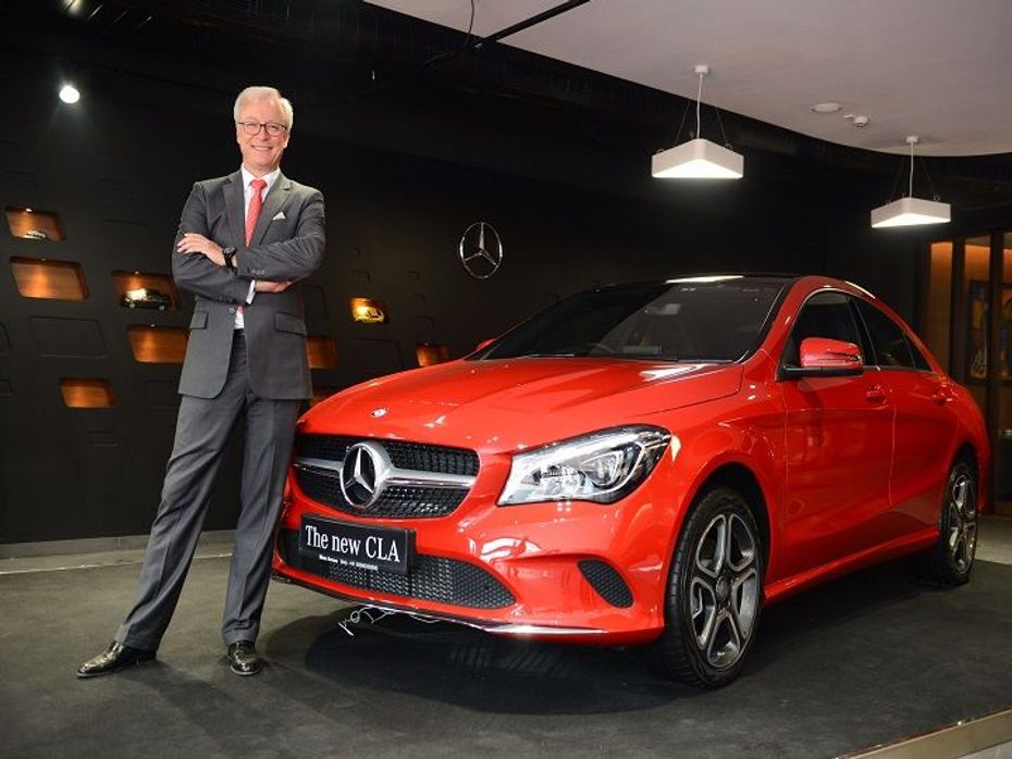 Mercedes-Benz India MD and CEO Roland Folger inside the new outlet