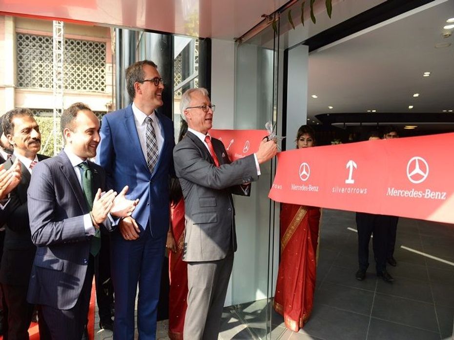 MD and CEO of Mercedes-Benz India Roland Folger inaugurates the new dealership