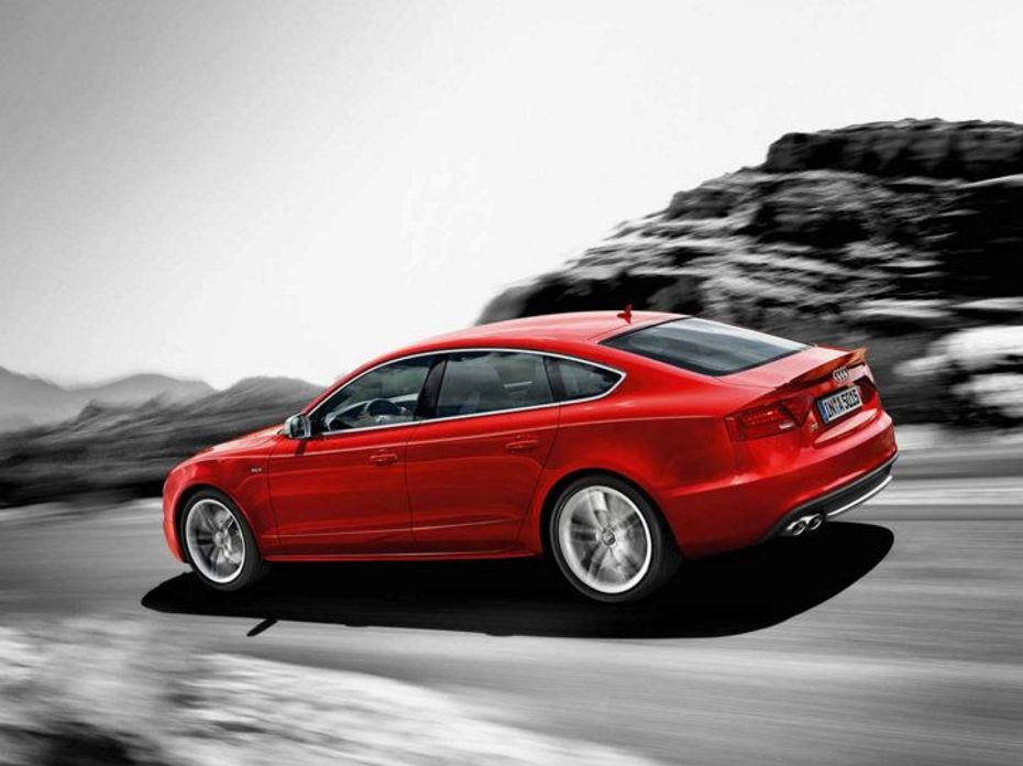 The Audi S5 Sportback on the move