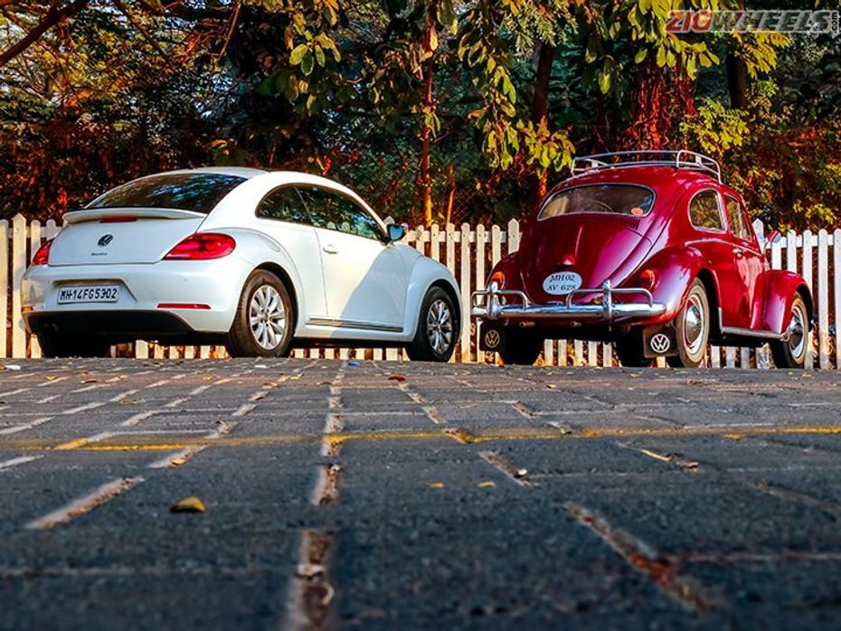 2016 Volkswagen Beetle vs 1963 Volkswagen Beetle rear