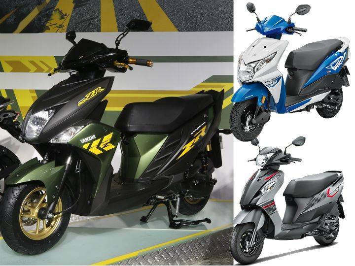 Yamaha Cygnus Ray ZR vs Honda Dio vs Suzuki Lets Spec Comparison