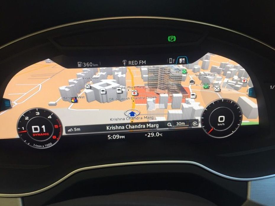 2016 New Audi Q7 12 inch drivers display in India
