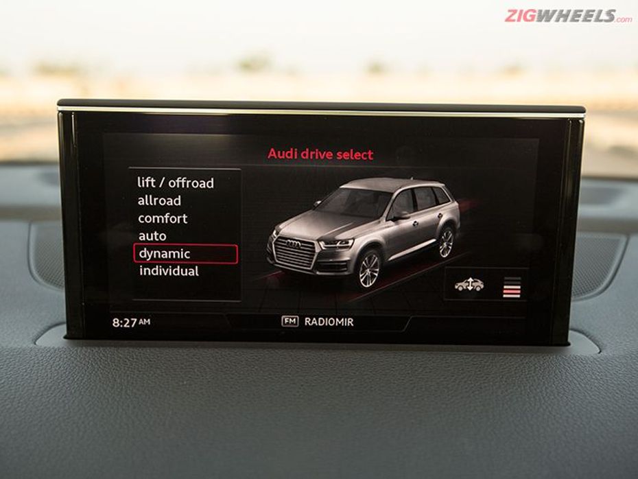 Driving modes of new Audi Q7 in India