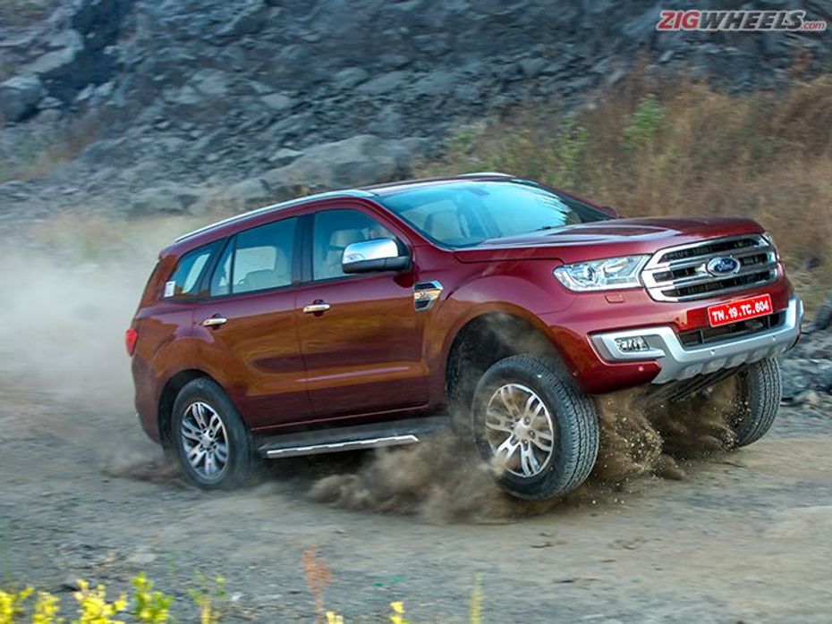 Ford Endeavour jumping