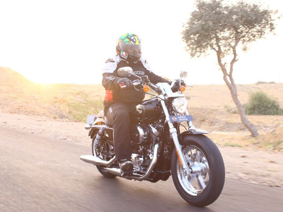 Harley-Davidson Sportster 1200 Custom action shot