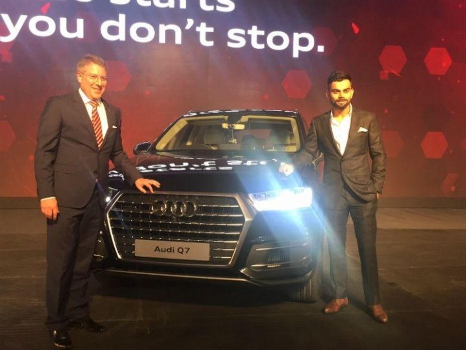 Audi Q7 launch in India by cricketer Virat Kohli