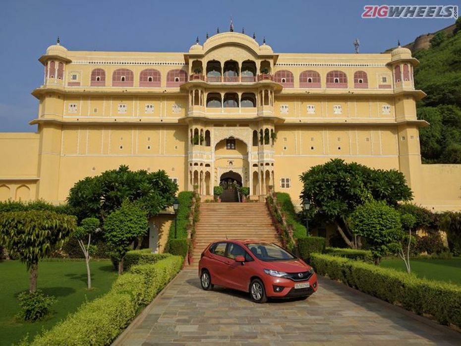 Honda Jazz in front of the 475-year old palace