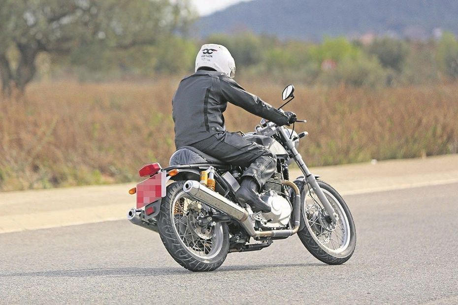 Royal Enfield Spied with 750cc Parallel-Twin Engine - Rear View