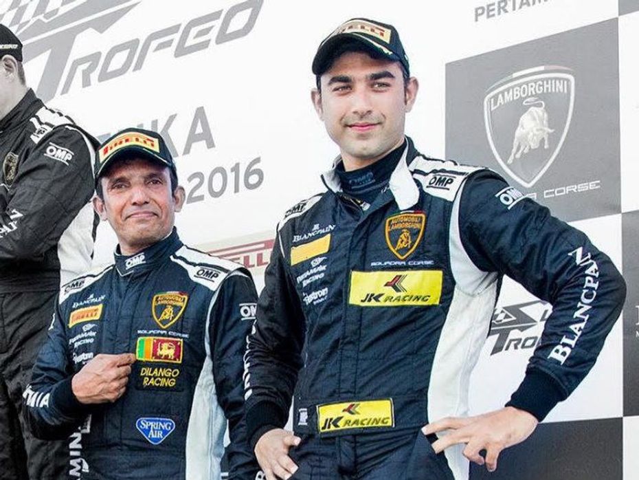 Armaan and his team-mate on podium