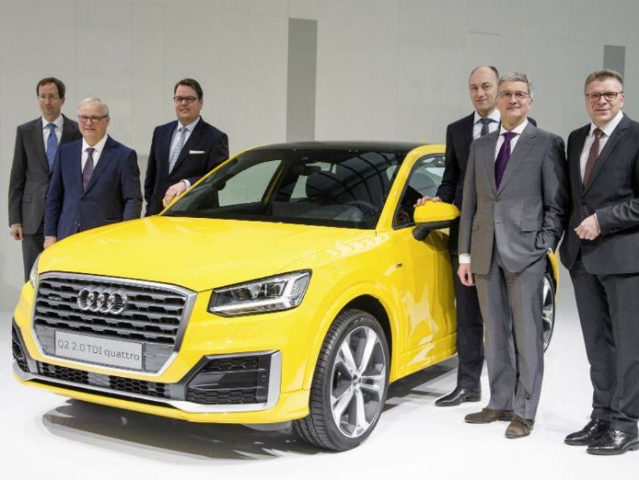 The Board of Management of AUDI AG at the Audi Annual Press Conference 2016 with Q2