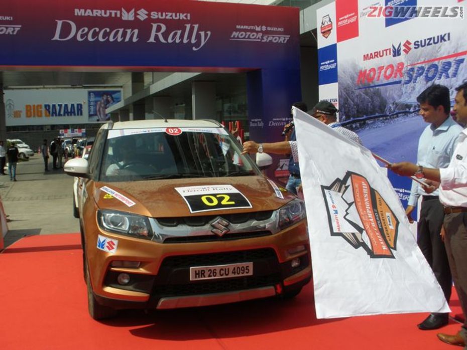 Maruti Suzuki Vitara Brezza at the flag-off of Deccan Rally