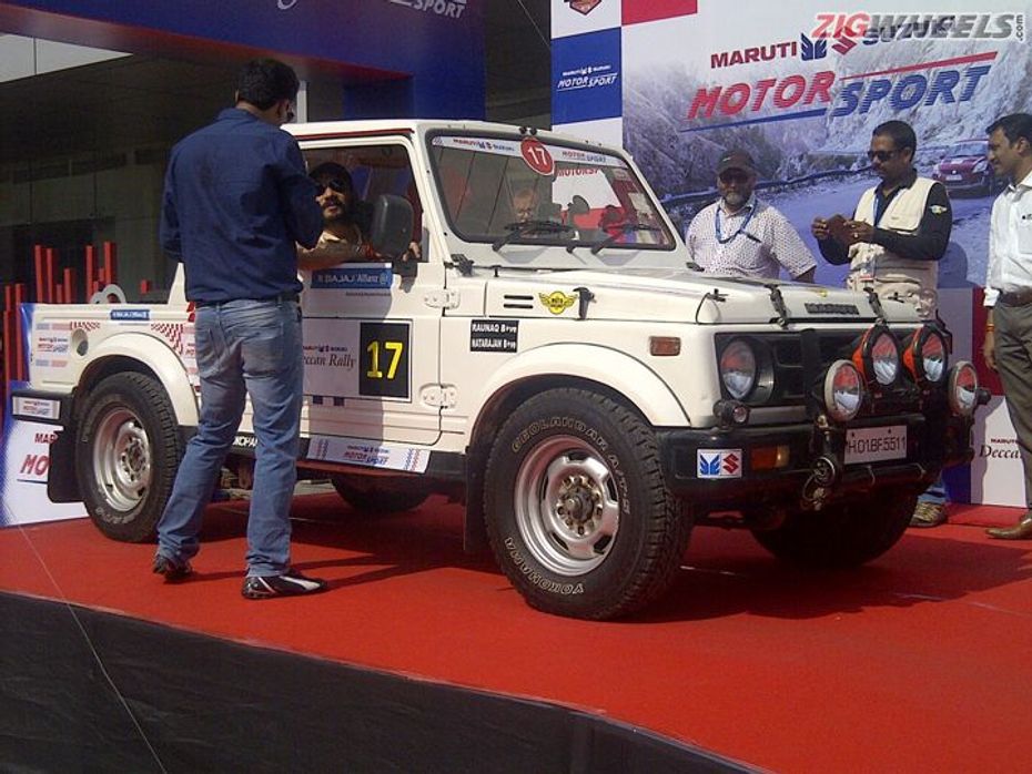 Maruti Suzuki Gypsy at the flag-off of Deccan Rally