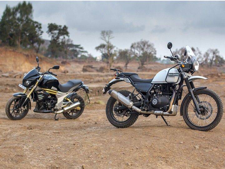 Royal Enfield Himalayan vs Mahindra Mojo static image