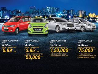 Chevrolet India Introduces Year-End Discounts