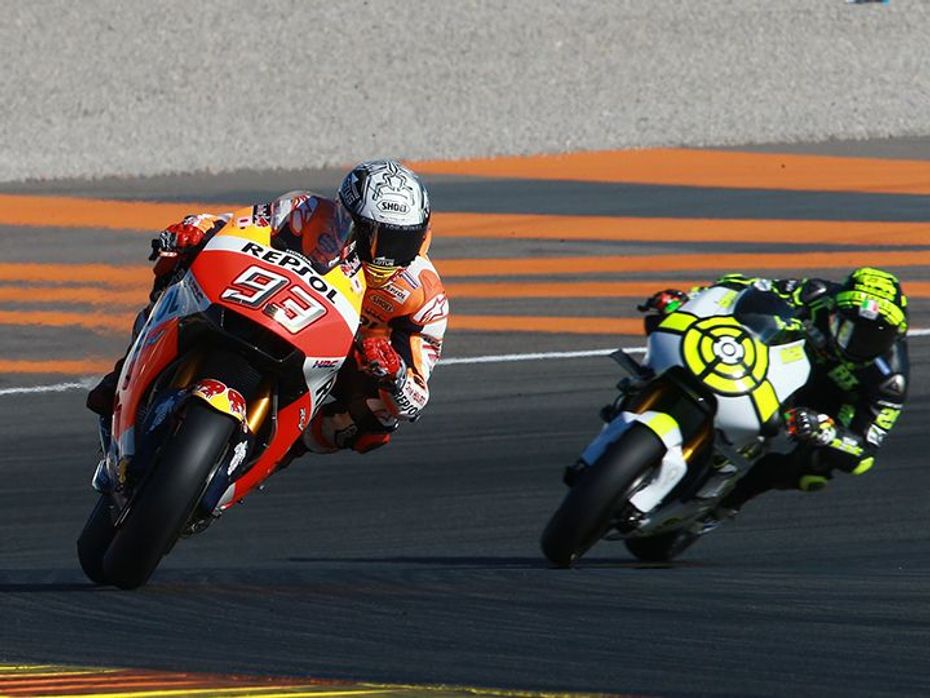 Marquez getting in sync with the new Honda Marquez getting in sync with the new Honda