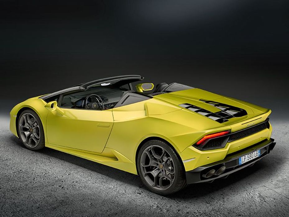 Hurican Rear End Rear-Wheel Drive Lamborghini Huracan Spyder Breaks Cover! - ZigWheels