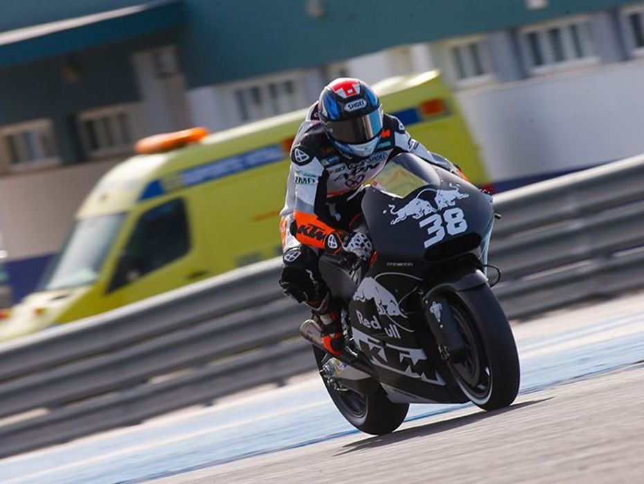 KTM race bike during Valencia test