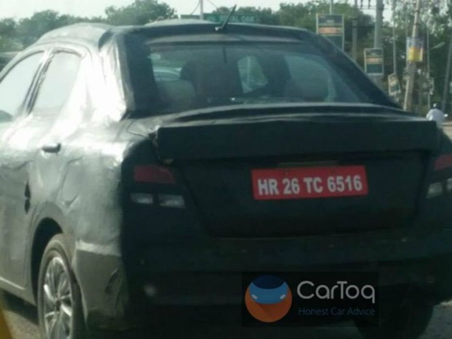 Swift Dzire snapped while testing