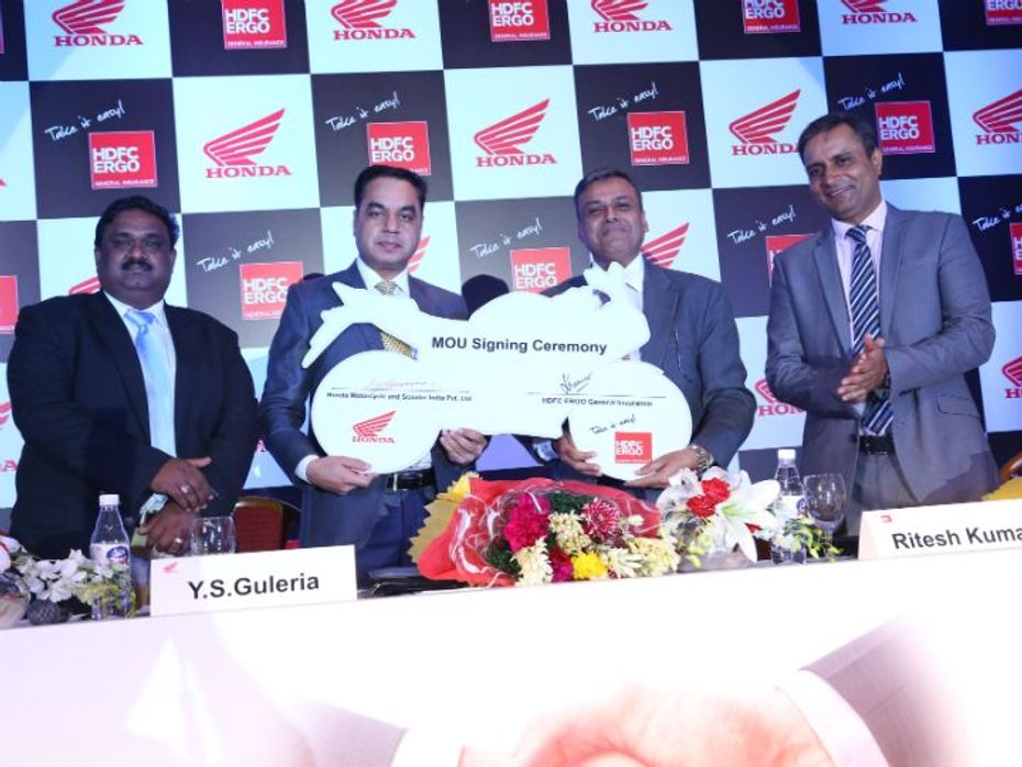 Honda Inks MOU With HDFC ERGO For Two-wheeler Insurance