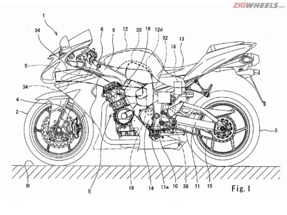 Supercharged Kawasaki R2 Patent Image