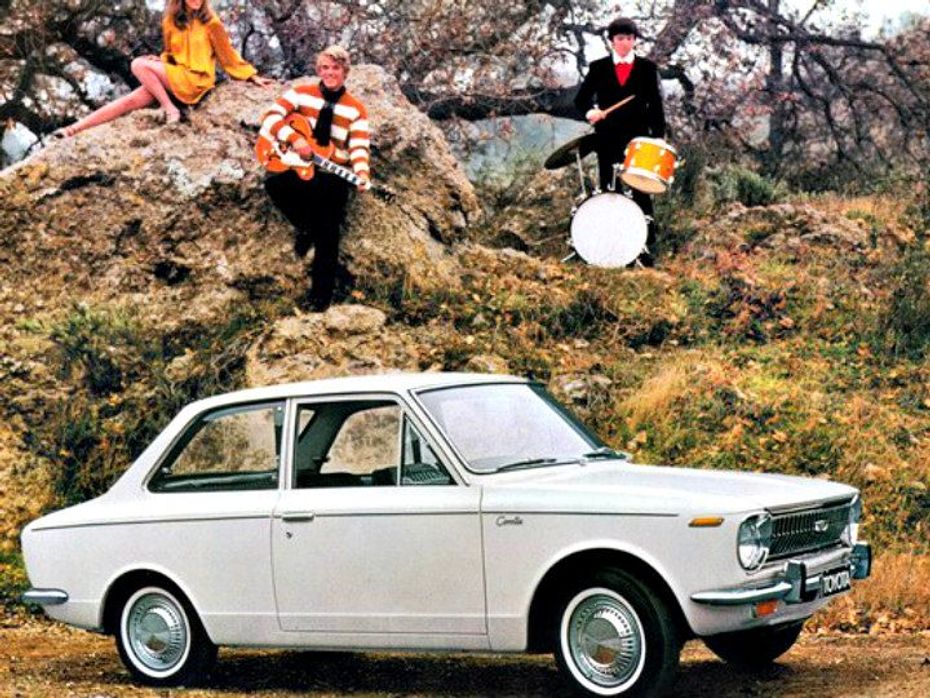 A classic Toyota Corolla from 1966