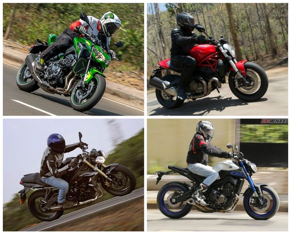 Spec Comparison Review: Kawasaki Z900 vs Street Triple vs Monster 821 vs Yamaha MT-09