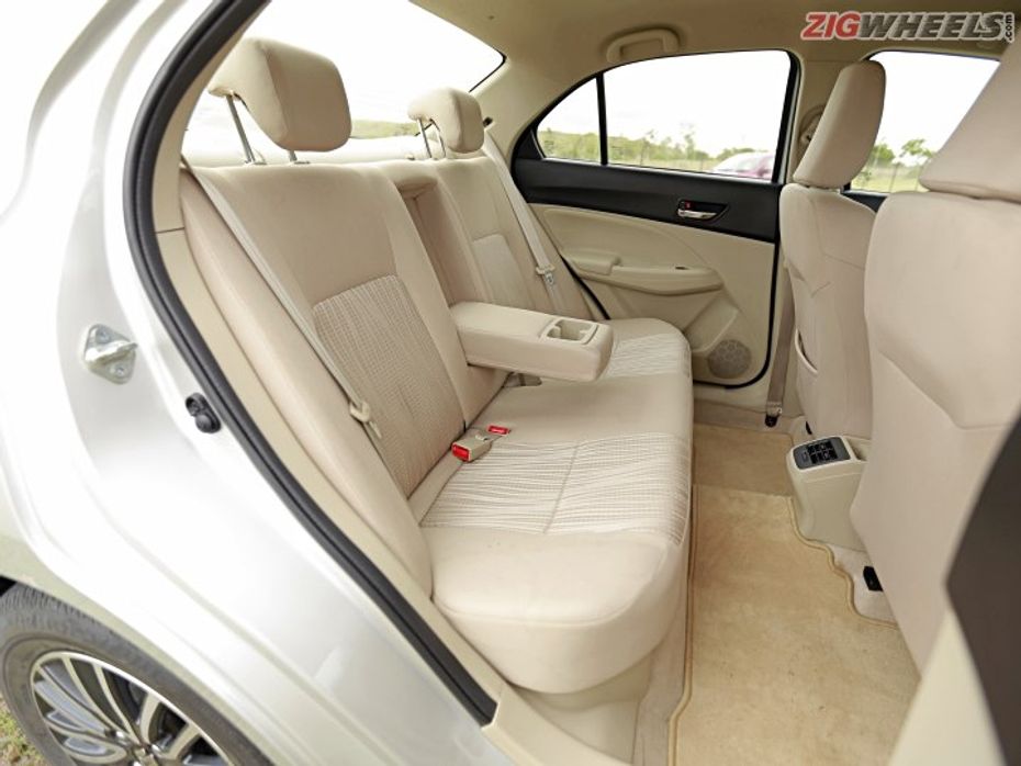 Maruti Suzuki Dzire Diesel Review - Rear Seat Space