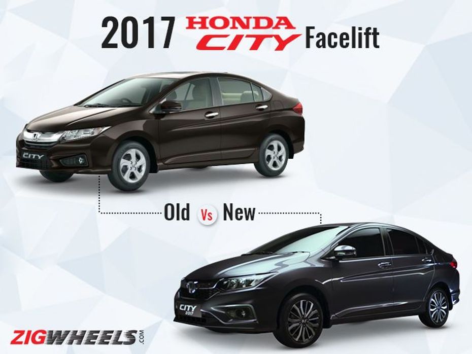 Honda City Facelift - Old Vs New