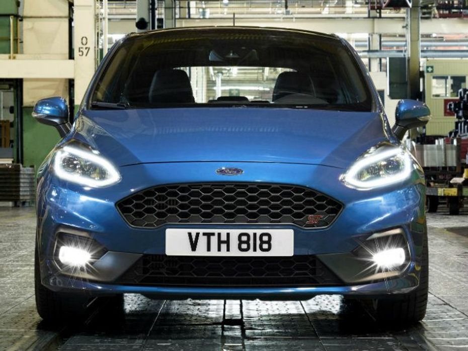 The front end of 2018 Ford Fiesta