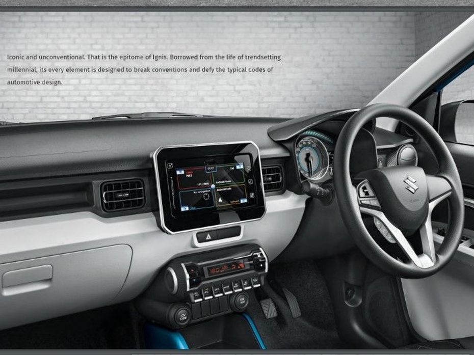 The Ignis gets a floating display Smartplay touchscreen infotainment system