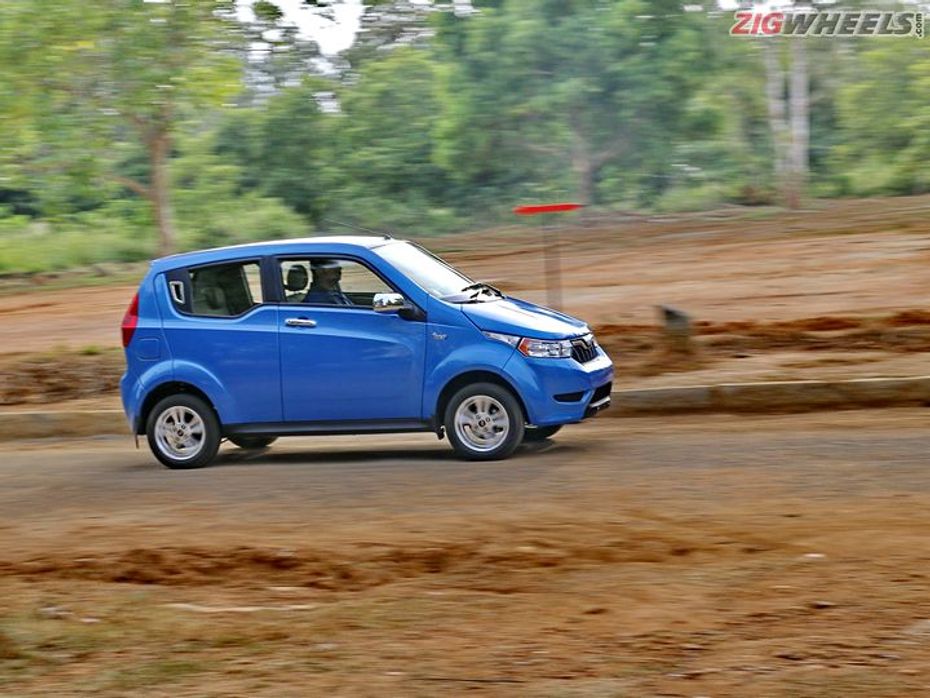 Mahindra e2oPlus in action