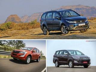 Tata Hexa XT vs Mahindra XUV500 W10 vs Toyota Innova Crysta ZX 2.4: Spec Comparison