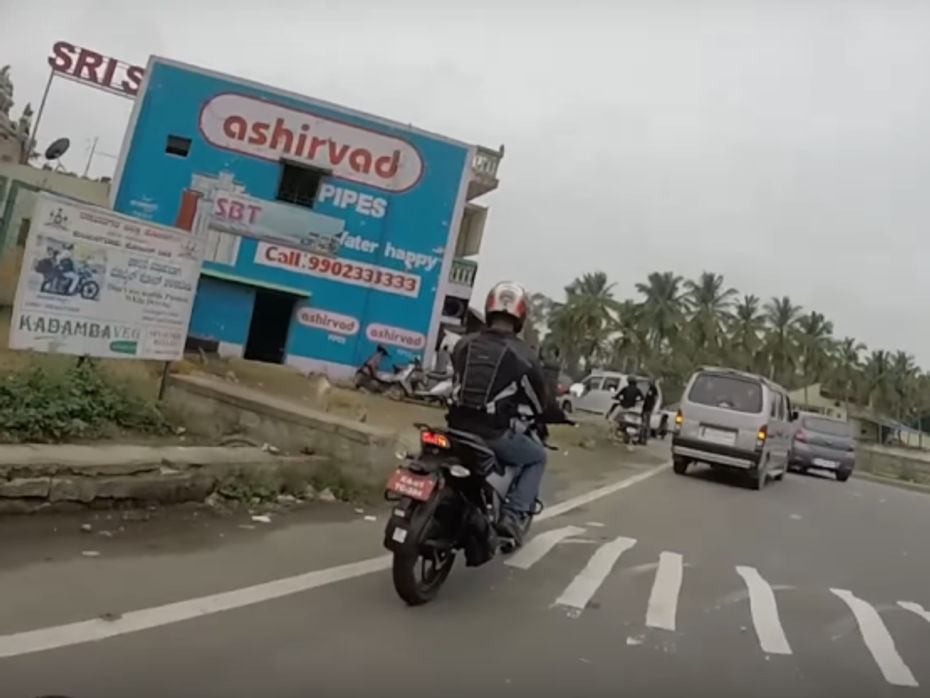 Smaller TVS Apache RTR Spotted