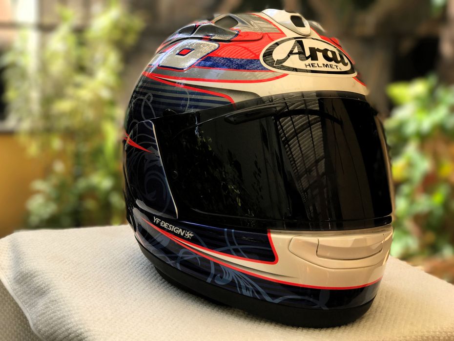 2016 Arai RX7 GP Dani Perdrosa replica helmet details
