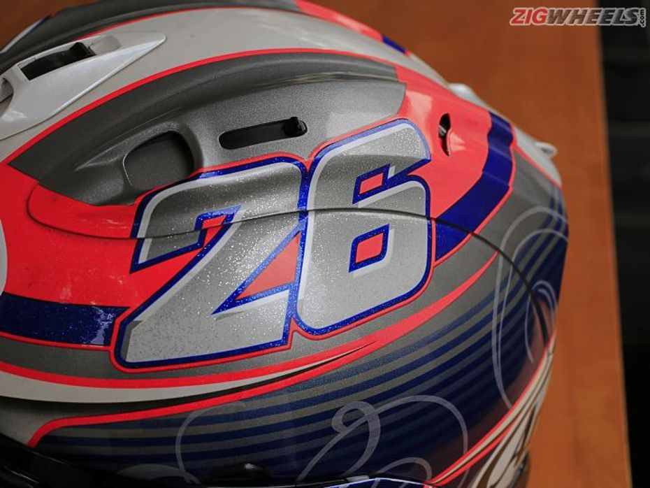 2016 Arai RX7 GP Dani Perdrosa replica helmet details
