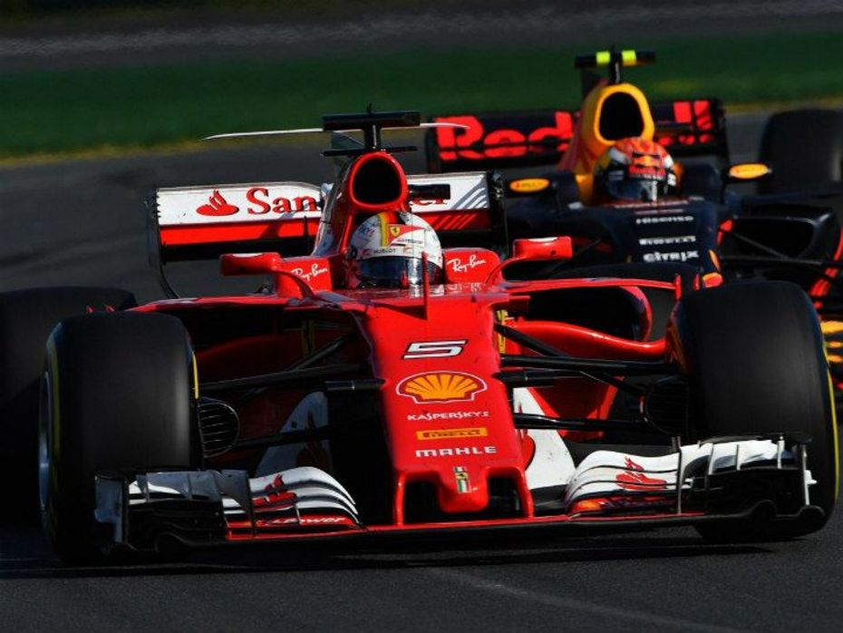 Vettel took charge of the lead after Hamilton pit stop