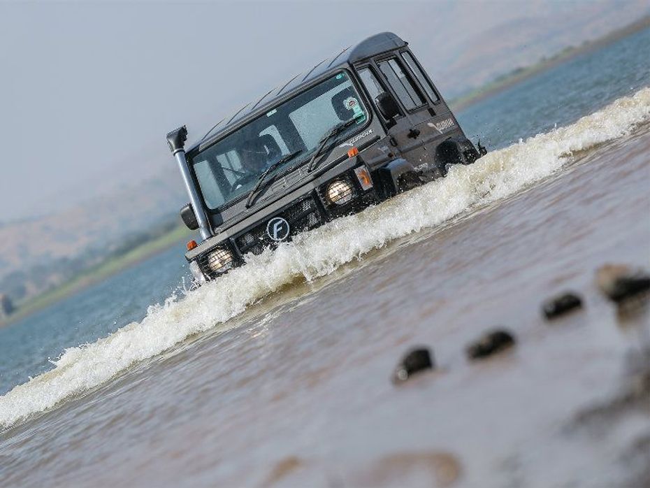 The new Gurkha has up to 550mm of water-wading capability
