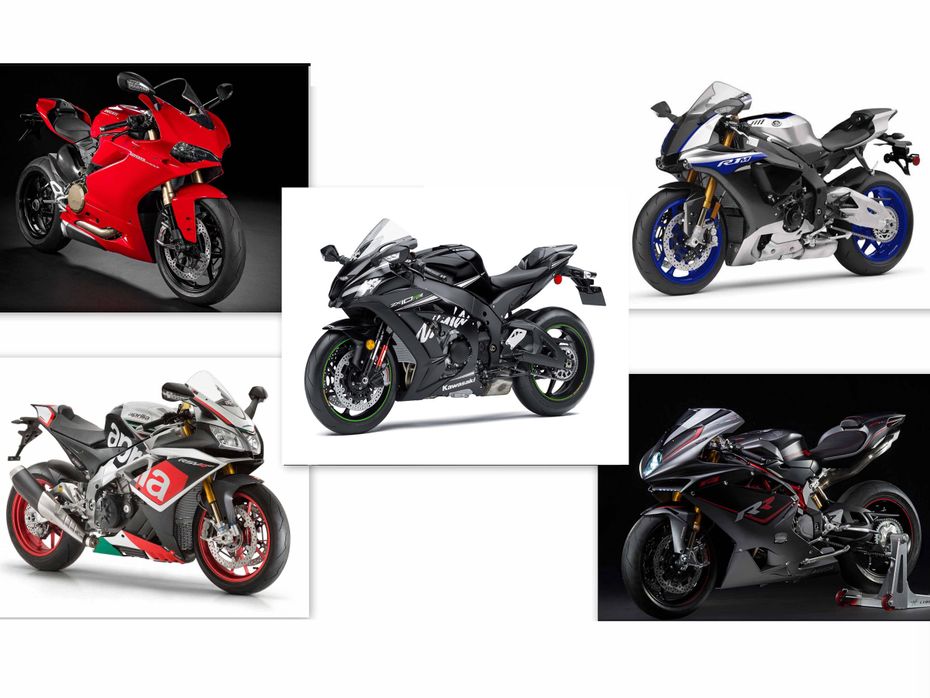 Kawasaki Ninja ZX-10RR vs Aprilia RSV4 RF vs Yamaha R1 M vs MV Agusta F4 RR vs Ducati 1299 Panigale: Spec Comparison Review