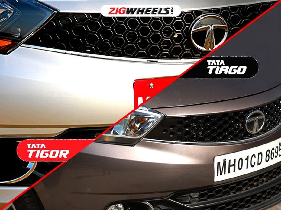 Tata Tigor vs Tiago - Grille Detail