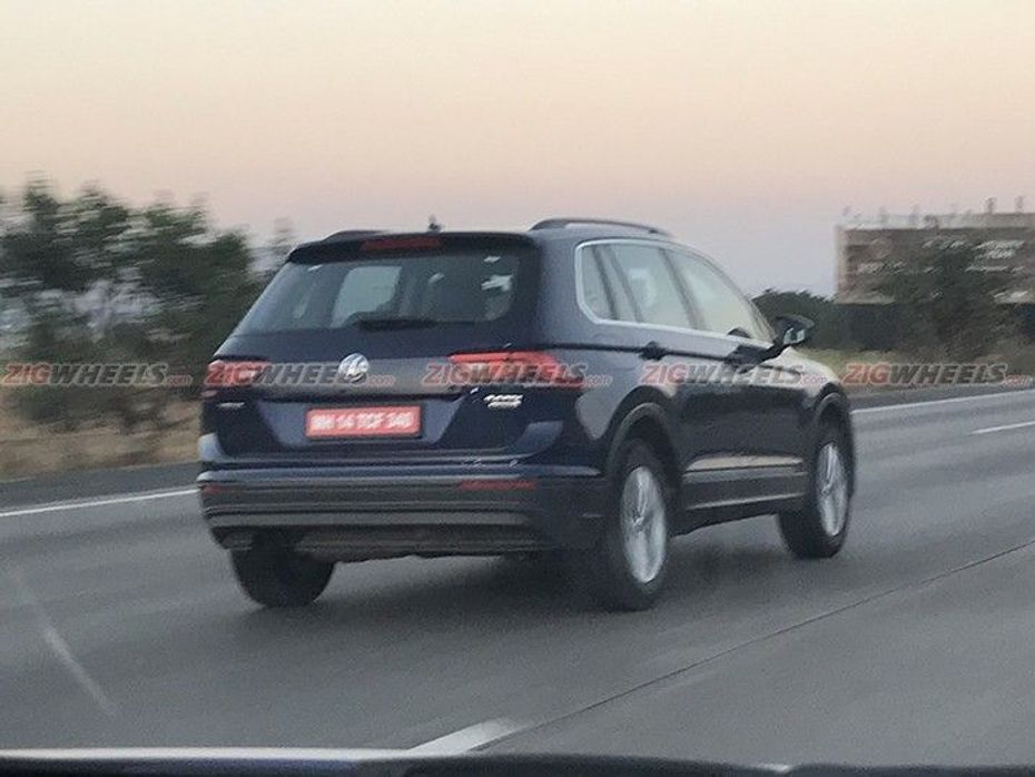 This is our spy photo of the VW Tiguan undergoing testing in India
