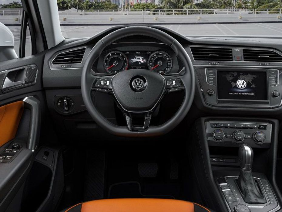 The interior of VW Tiguan sold internationally