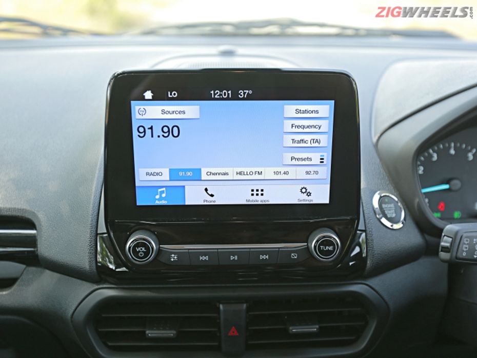 Ford EcoSport Facelift Infotainment system