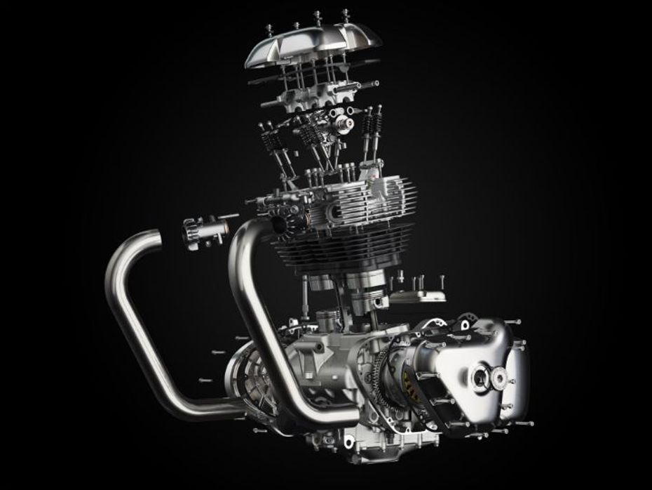 RE 650cc twin cylinder engine