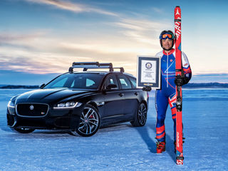 Jaguar Tows Skier At 189kmph To Create World Record!