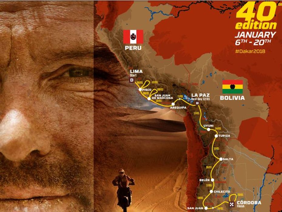 Dakar 2018 route