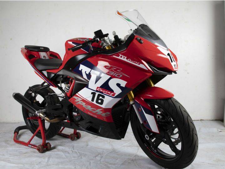 Race spec TVS Apache RR 310 front left angle