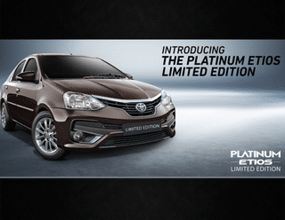 Toyota Launches Etios Platinum Limited Edition At Rs 7.84 Lakh