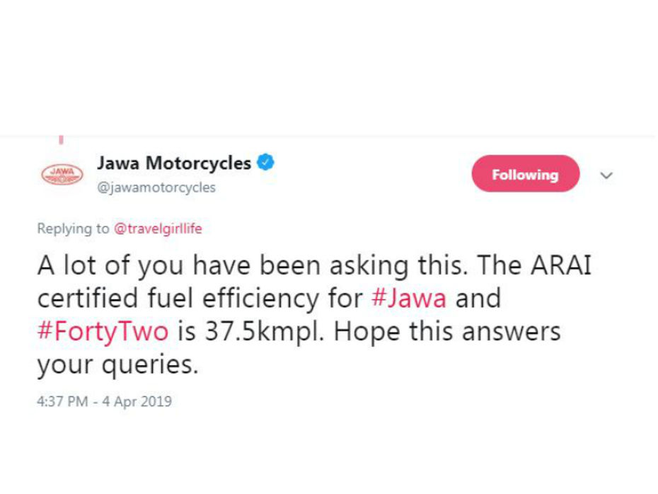 Jawa Mileage Revealed