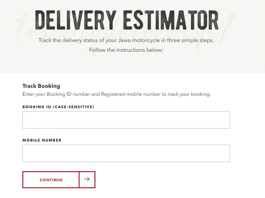 Jawa Motorcycles Launches Delivery Estimator Tool On Website